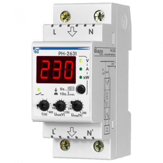 Мультифункциональное реле напряжения NOVATEK PH-263T 4721