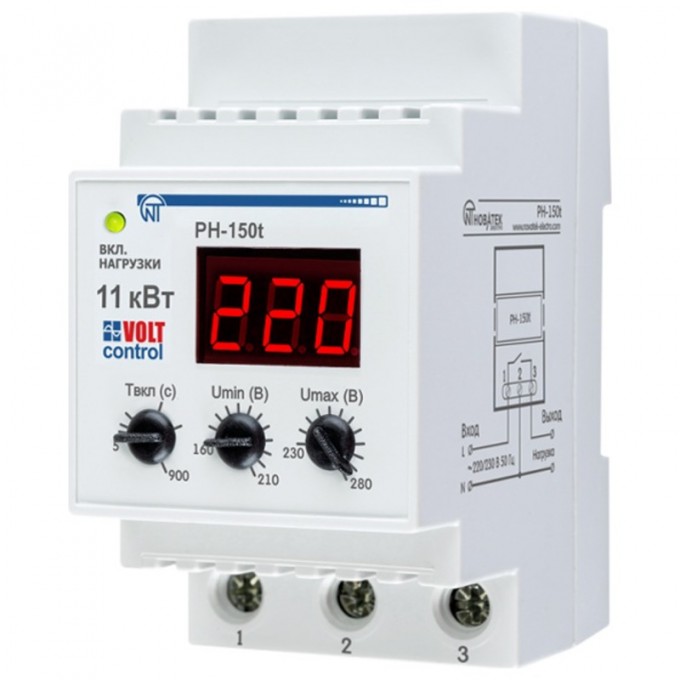 Реле напряжения NOVATEK PH-150T «Volt Control» 50A 4943