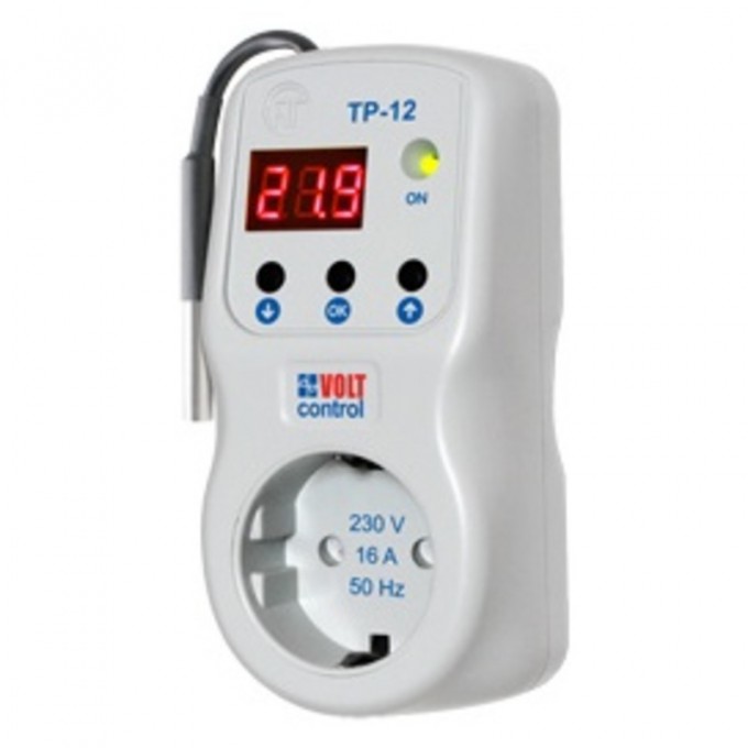 Терморегулятор в розетку NOVATEK TP-12-3 Датчик 10 см сверху 5162