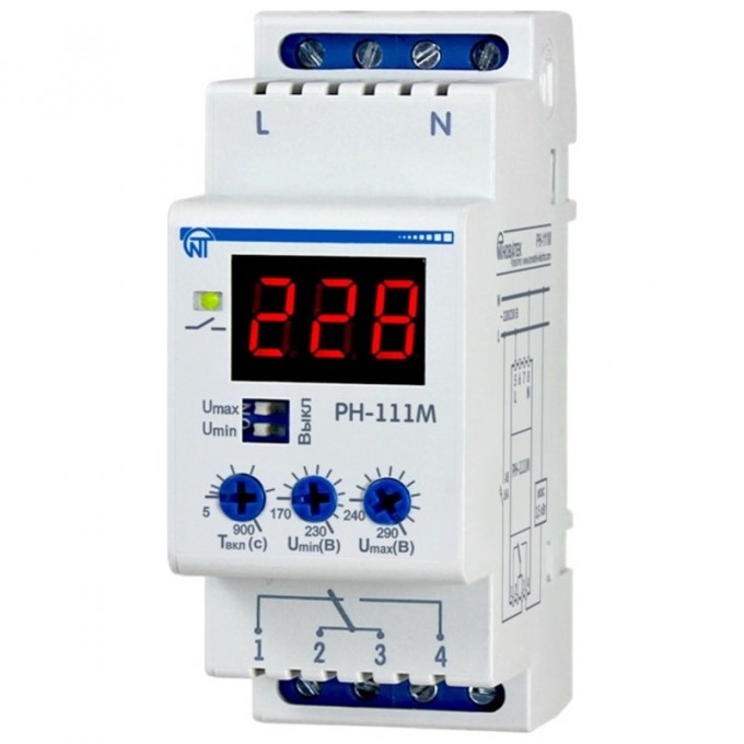 Однофазное реле напряжения NOVATEK PH-111M 8579