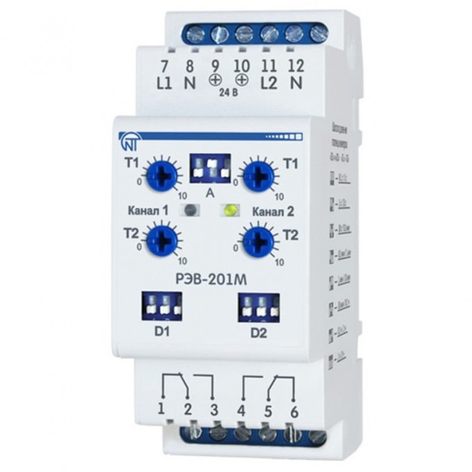 Многофункциональное реле времени NOVATEK РЭВ-201М 8943